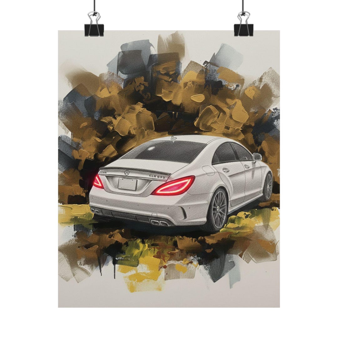 Mercedes CLS 63 AMG Art Print | Luxury Sedan Poster, Abstract ...