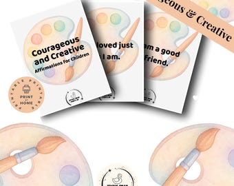 Printable Affirmation Cards for Kids | Positive Mindset (Instant Download)