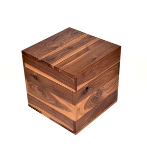 Rustic Walnut Cube/End Table/Stand