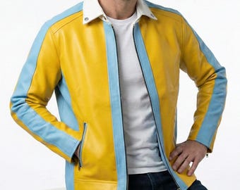 Kurtka skórzana inspirowana Dispatch Waterboy, kurtka cosplayowa Herman Superhero, kurtka motocyklowa dla graczy