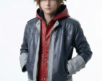 Veste Inspired By KH4 Sora | Veste en cuir à capuche cosplay | Cosplay de Kingdom Hearts