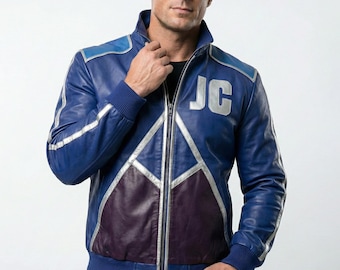 Veste cosplay inspirée de Johnny Cage, Costume Mortal Kombat 2, veste en cuir JC MK
