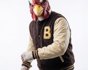 Veste cosplay inspirée de Miami, veste Ryan Gosling, veste universitaire en laine de baseball, veste gaming rétro