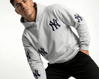 Sudadera con capucha de béisbol bordada de Nueva York, sudadera unisex de los Yankees de Nueva York