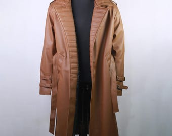 Abrigo de cosplay de Remy LeBeau inspirado en Gambit, gabardina de cuero marrón de X-Men, disfraz de cosplay para Halloween