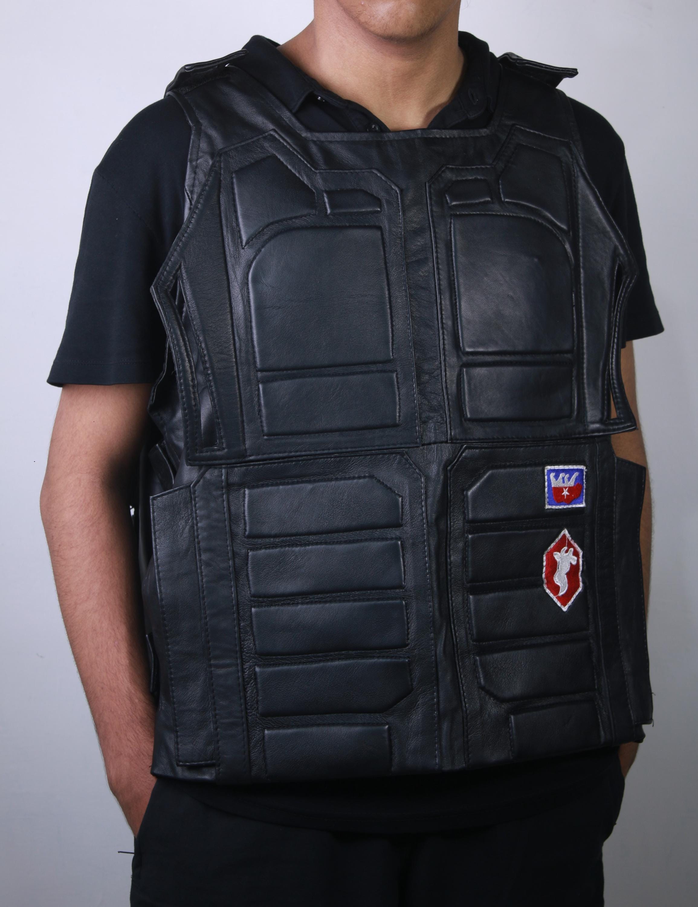 Johnny Silverhand Cosplay Vest, Cyberpunk 2077 Leather Cosplay