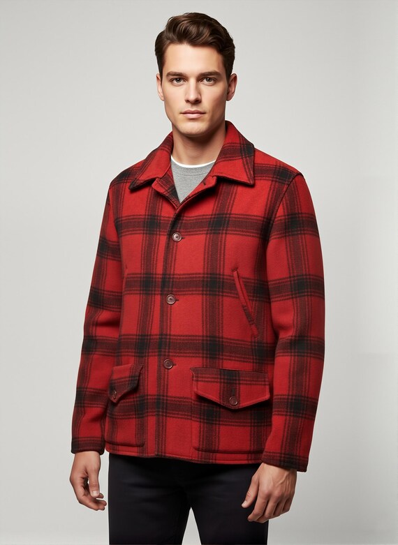 Ed Gein Monster Inspired Jacket, Charlie Hunnam Plaid Wool Coat