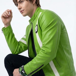 Veste Ben 10 Alien Force, veste cosplay en cuir Ben Tennyson, déguisement Ryan Kelley image 2