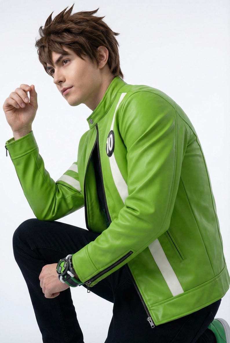Veste Ben 10 Alien Force, veste cosplay en cuir Ben Tennyson, déguisement Ryan Kelley image 2