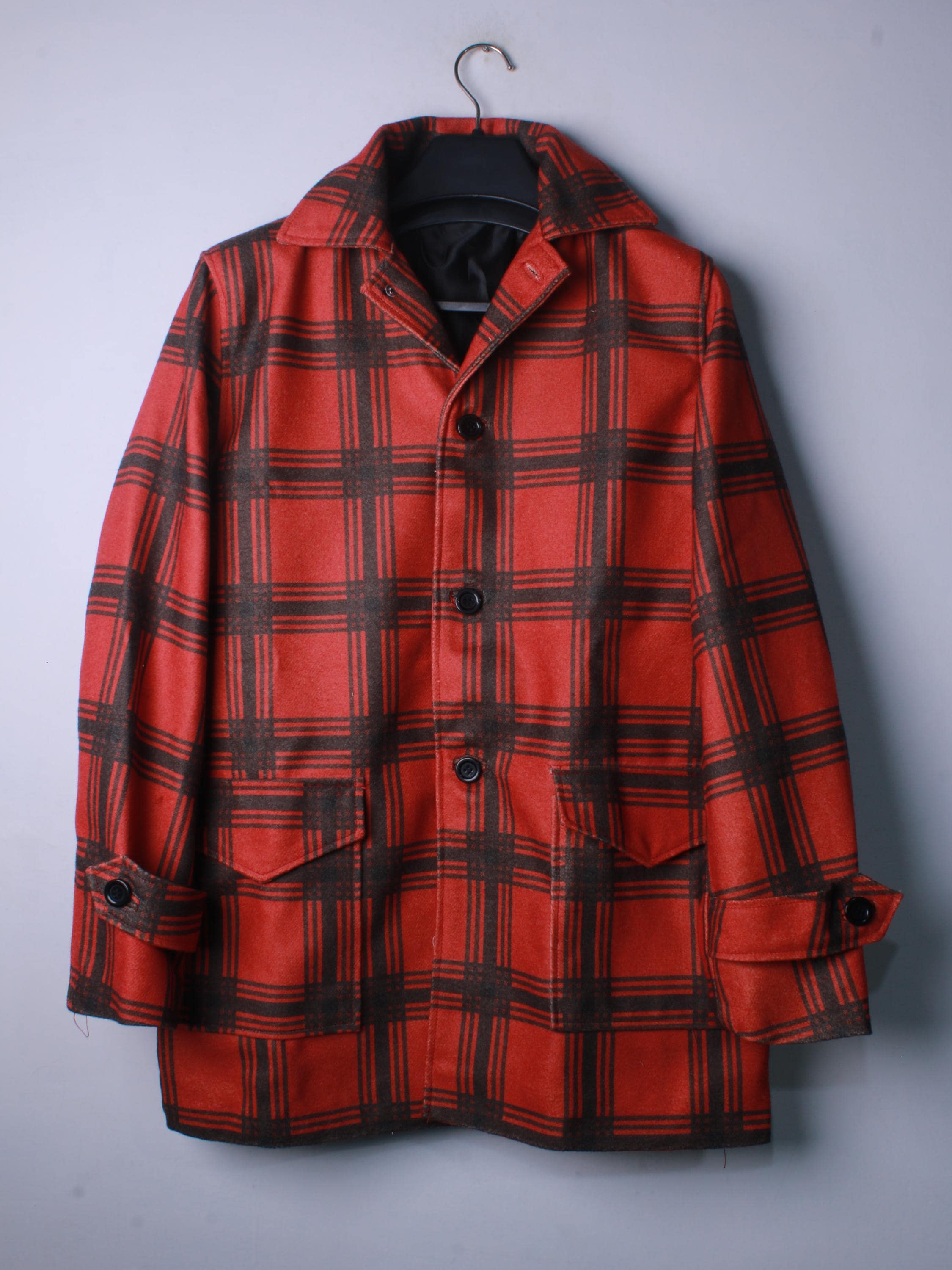 Ed Gein Monster Inspired Jacket, Charlie Hunnam Plaid Wool Coat
