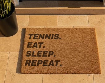 Tennis Doormat, Tennis Door Mat, Funny Tennis Gift, Personalized Welcome Mat, Golf Decor, Gifts for Player, New Home Gift, Outdoor Rug