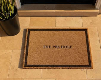Minimalist Luxury Welcome Doormat,Golf Doormat, Elegant Front Door Decor, High-End Personalized Coir Mat, Sophisticated Modern Entryway Rug