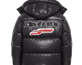 Vtg 1991 Avirex Suquamish Distressed Leather Varsity Bomber Jacket