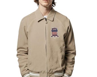 Avirex mockabomberjacka – Klassisk amerikansk ikonisk lädermodell för män