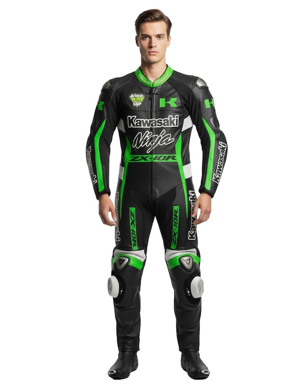  Motorrad ライダースーツ上下セット サイズ52 Buy Kawasaki Ninja ZX-10R Leather Motorcycle Racing Suit – Cowhide
