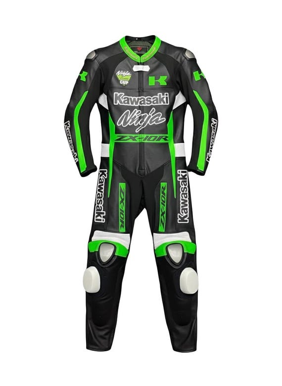 Buy Kawasaki Ninja ZX-10R Leather Motorcycle Racing Suit – Cowhide