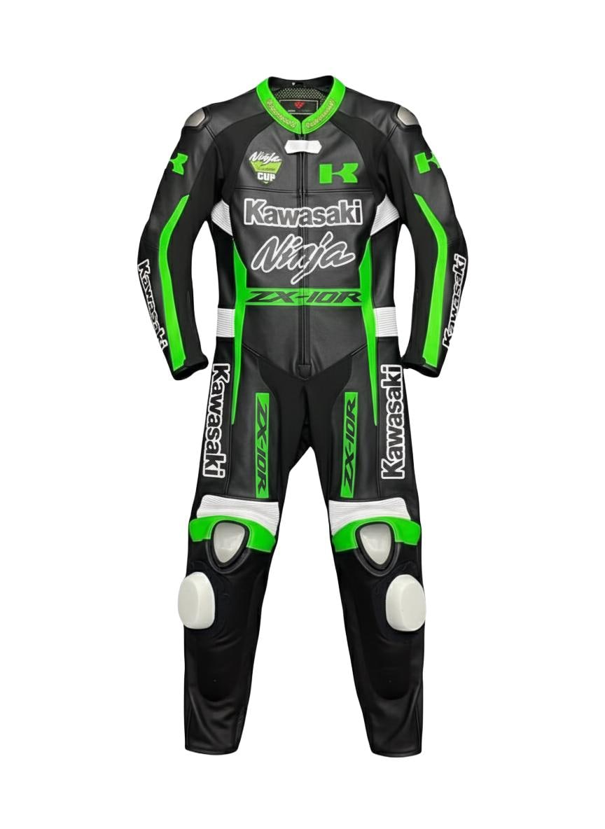 カワサキ Ninja ZX-10R レザーバイクレーシングスーツ – 牛革バイカー