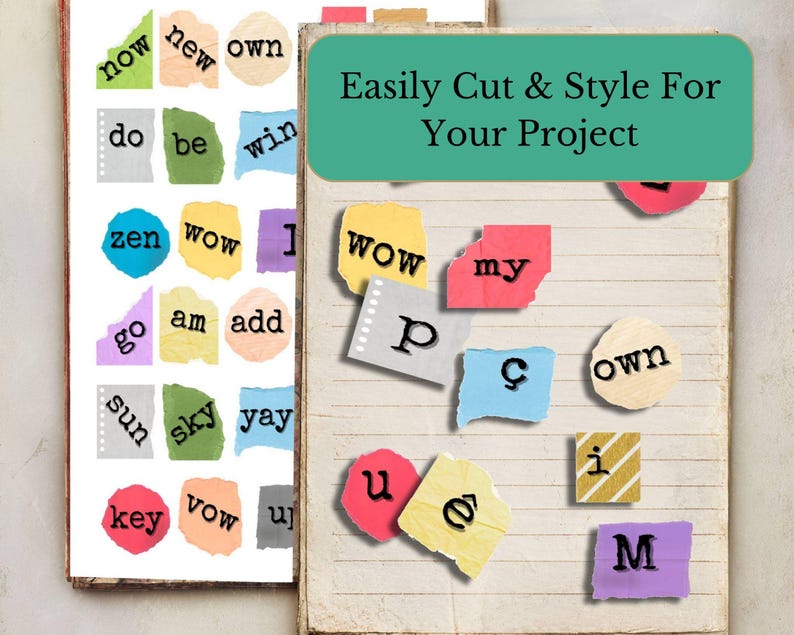 Printable Ransom Letters, Digital Cutout Alphabet, Magazine Style for ...