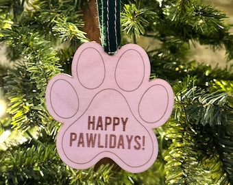 Happy Pawlidays ornament