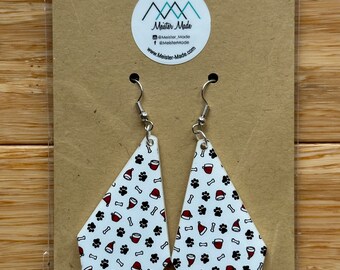 Holiday Dog acrylic earrings