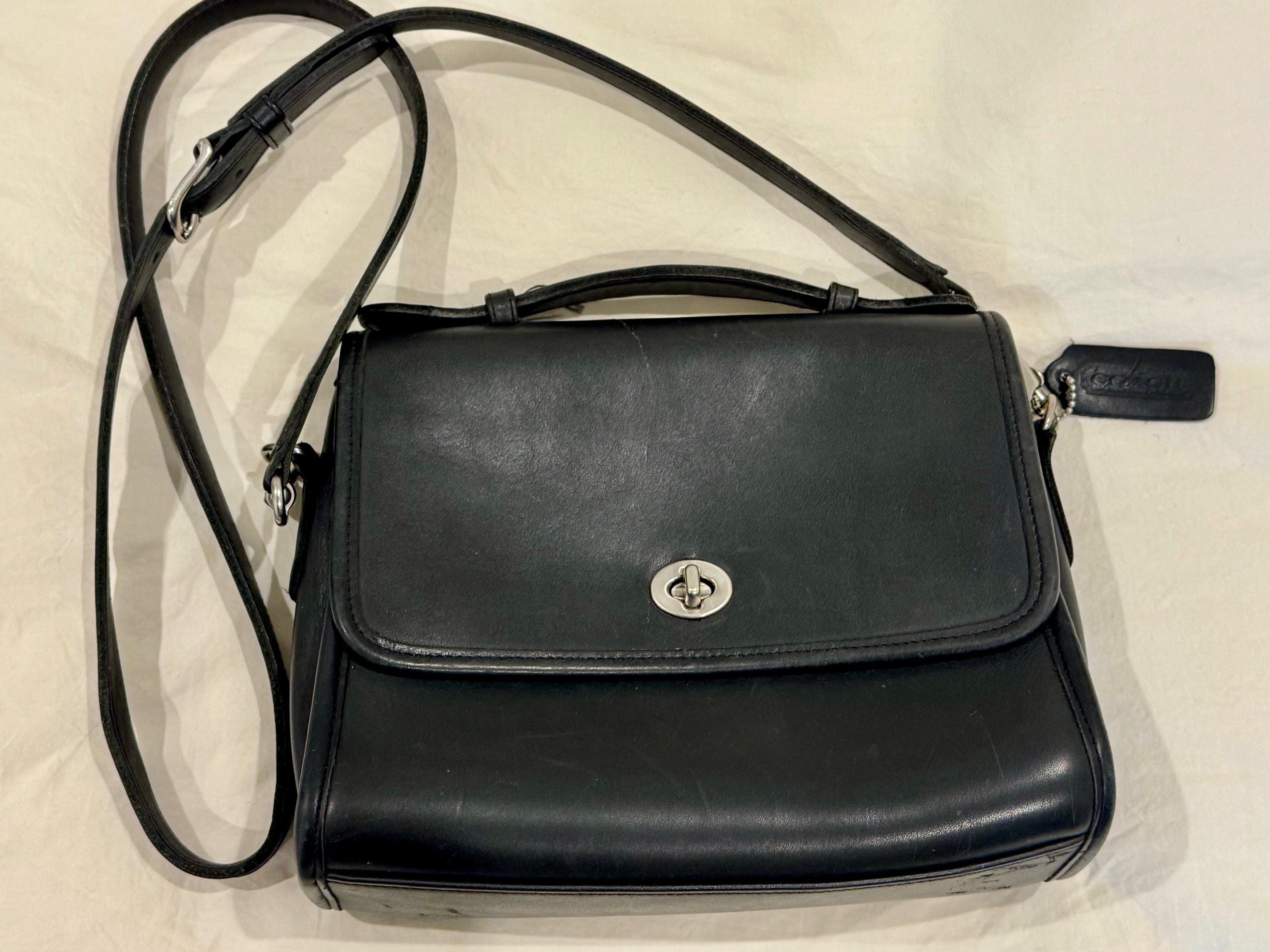 バッグ Vintage COACH Willis 9870 Black USA NWT 1996 COACH VINTAGE USA BLACK WILLIS TOP HANDLE
