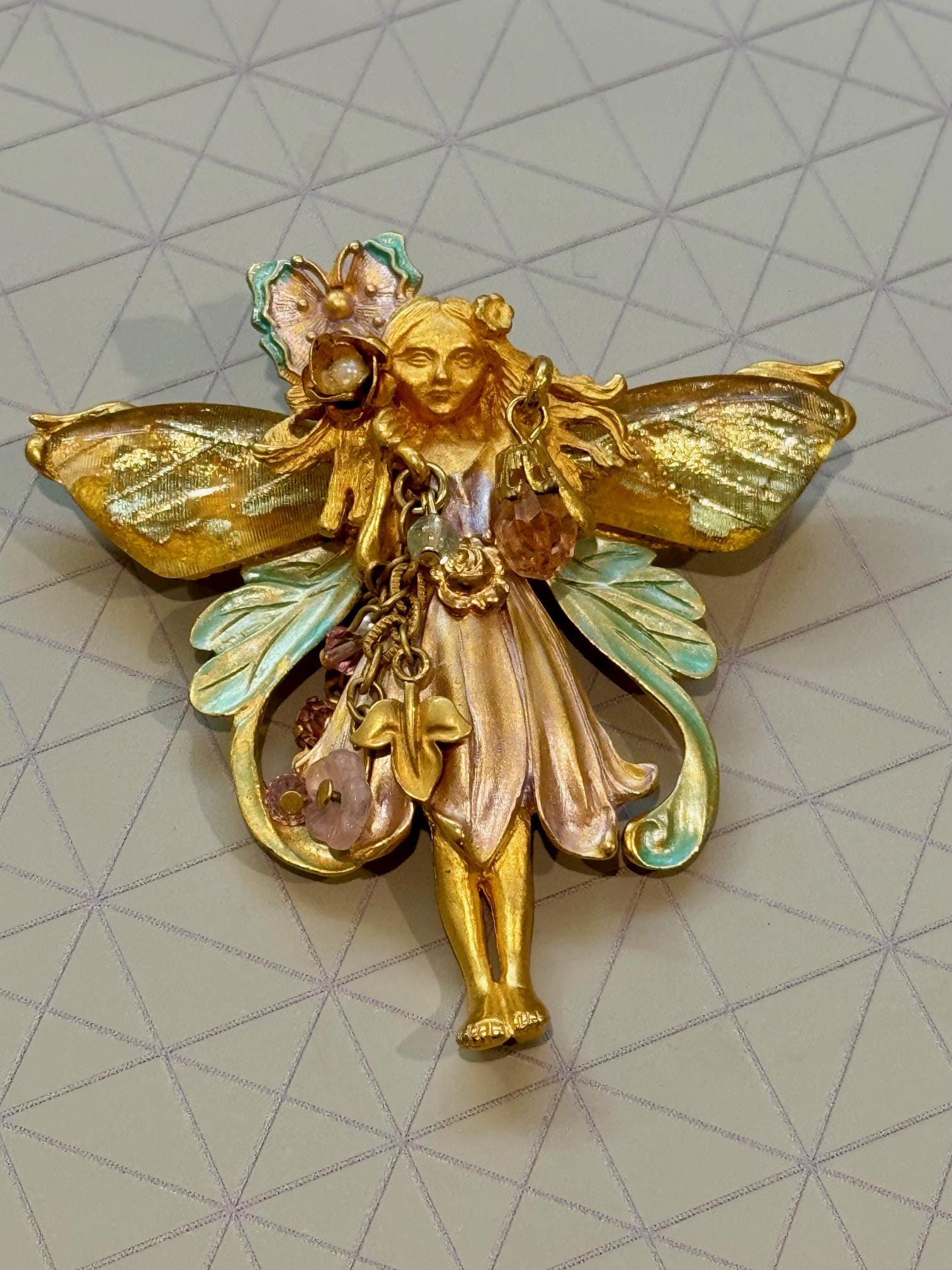 Vintage New Kirks Folly Butterfly Silver Toned & Aurora Borealis Crystal Barrett Signed Kirks Folly - Etsy main image 3