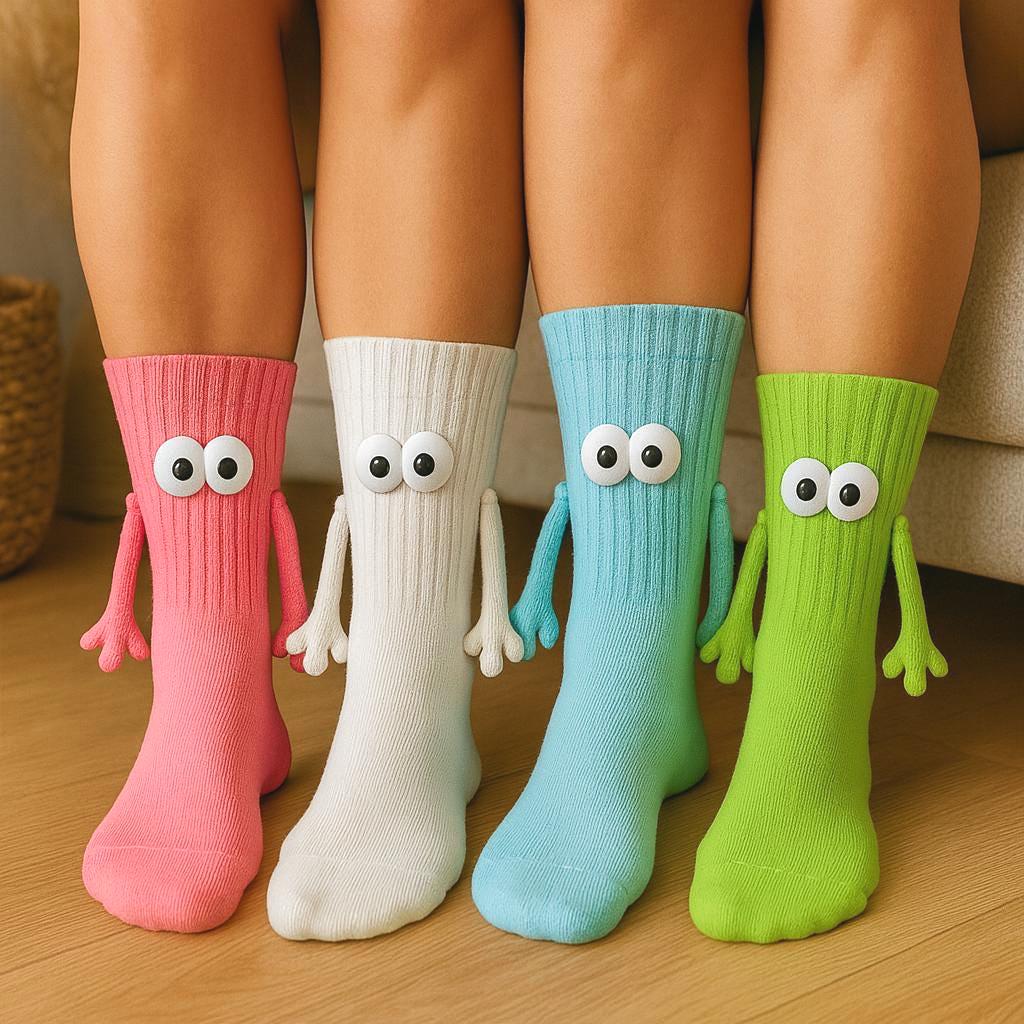 STOBOK Magnet Socken Halter - Weiße Fußform Für Kindersocken