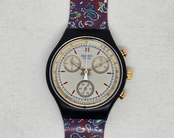 Vintage 1992 Swatch Chronograph "Award" SCB108 | 90s Swiss Quartz Watch