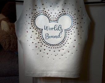 Worlds Cheer Crop Top, Bling crop top, Cheer competition outfit