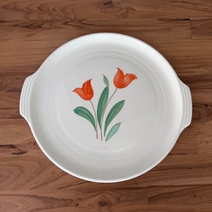 Art Deco KNOWLES UTILITY WARE Tulip Cake Plate 1940s Serving Platter