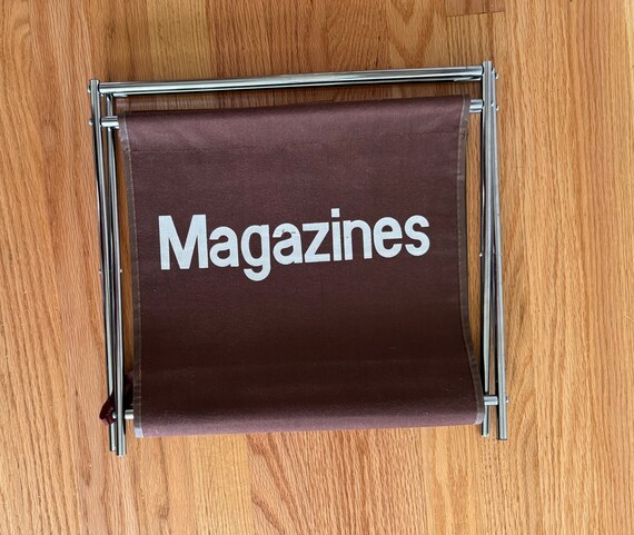 マガジンラック Vintage magazine holders Vintage MAGAZINE Rack Cloth Canvas 1970s MOD Home Accessory - Etsy