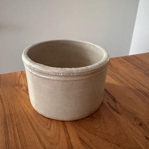 Early Antique Primitive Stoneware Crock Home Decor Object Vessel