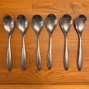 Vintage Modern INTERNATIONAL Stainless Korea LUCERNE Flatware Soup Spoons