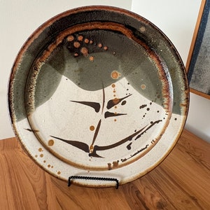 Vintage Hand-thrown Ceramic Platter Artist Signed