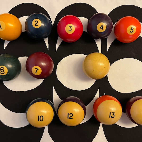 Vintage Pool Balls Etsy