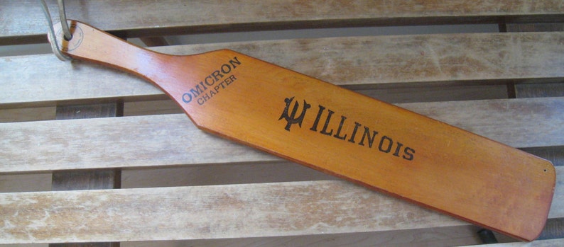 OMICRON Chapter Illinois 1948 Wood Paddle