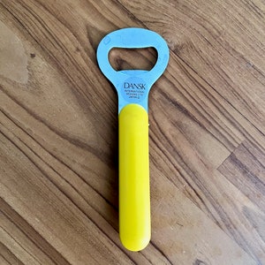 DANSK International Designs 1980s YELLOW Bottle Opener Barware