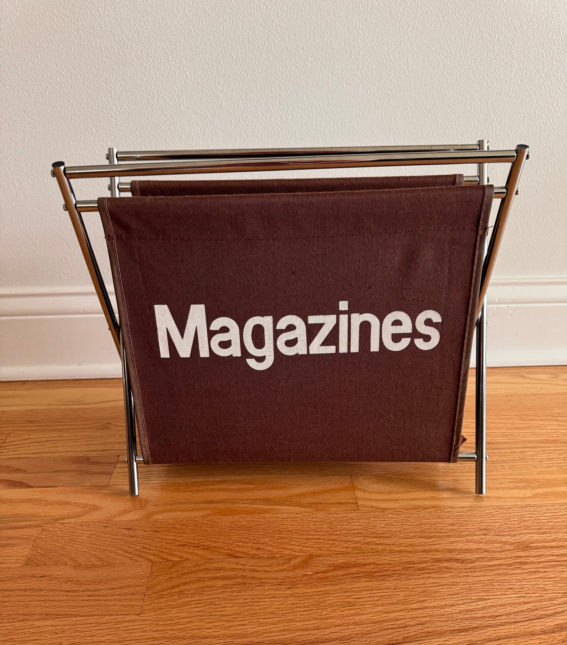 Vintage MAGAZINE Rack Cloth Canvas 1970s MOD Home Accessory - Etsy