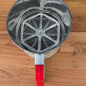 Sifter Colored Vintage 3 Screen FLOUR SIFTER Metal Farmhouse Baking Tool Mid Century ...