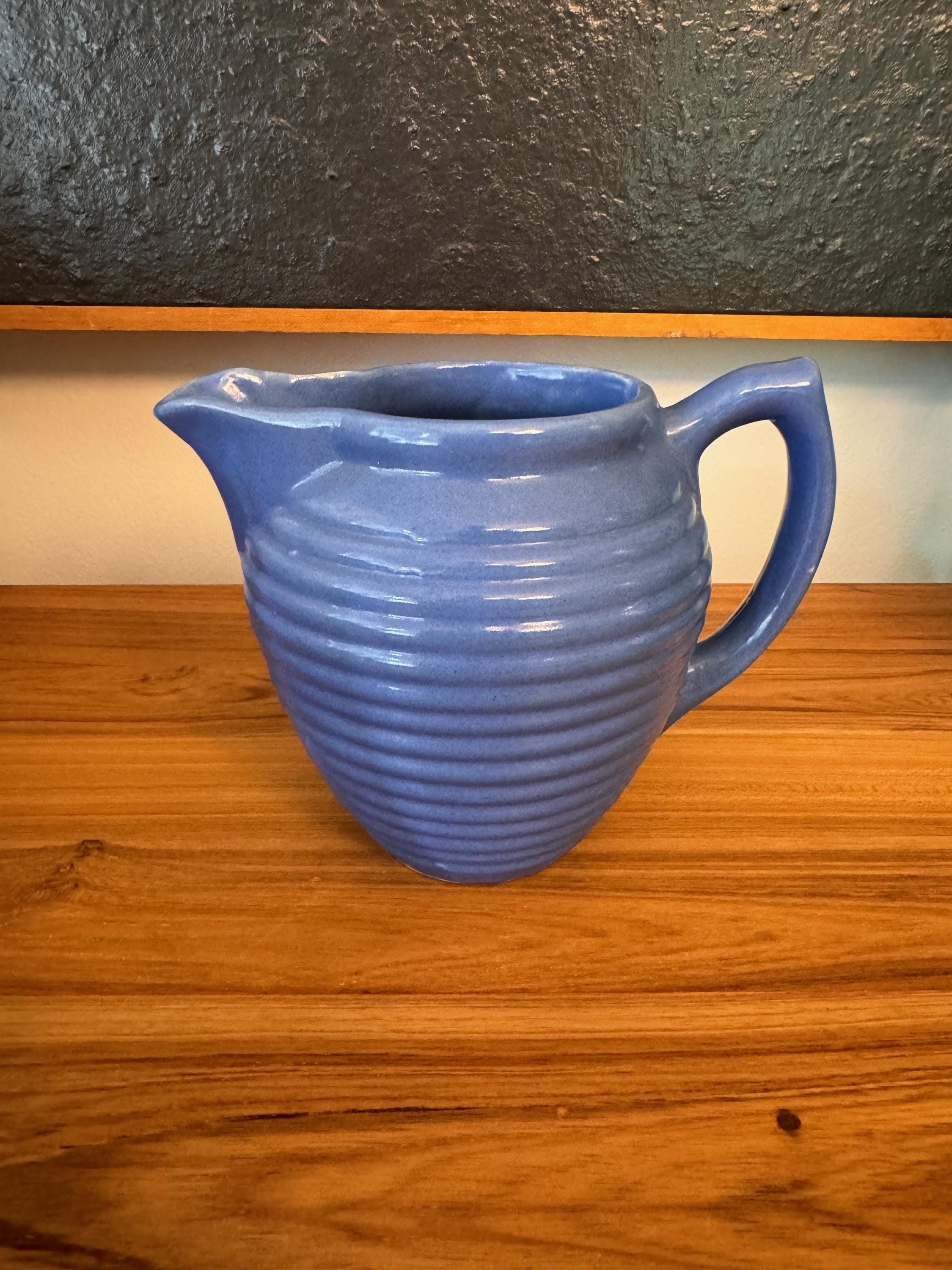 Vintage BAUER Pottery 907 Blue Ceramic Beehive Ringware Pitcher - Etsy