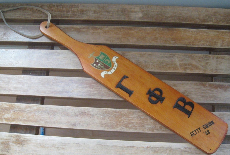 OMICRON Chapter Illinois 1948 Wood Paddle