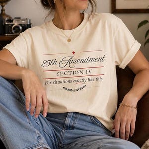Camiseta de la 25ª Enmienda / Camiseta política / Protesta / Camiseta anti-Trump / FDT