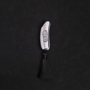 Minimalist Semi-precious Gemstone and Pearl Metal Lighter Case with Tassel - 526