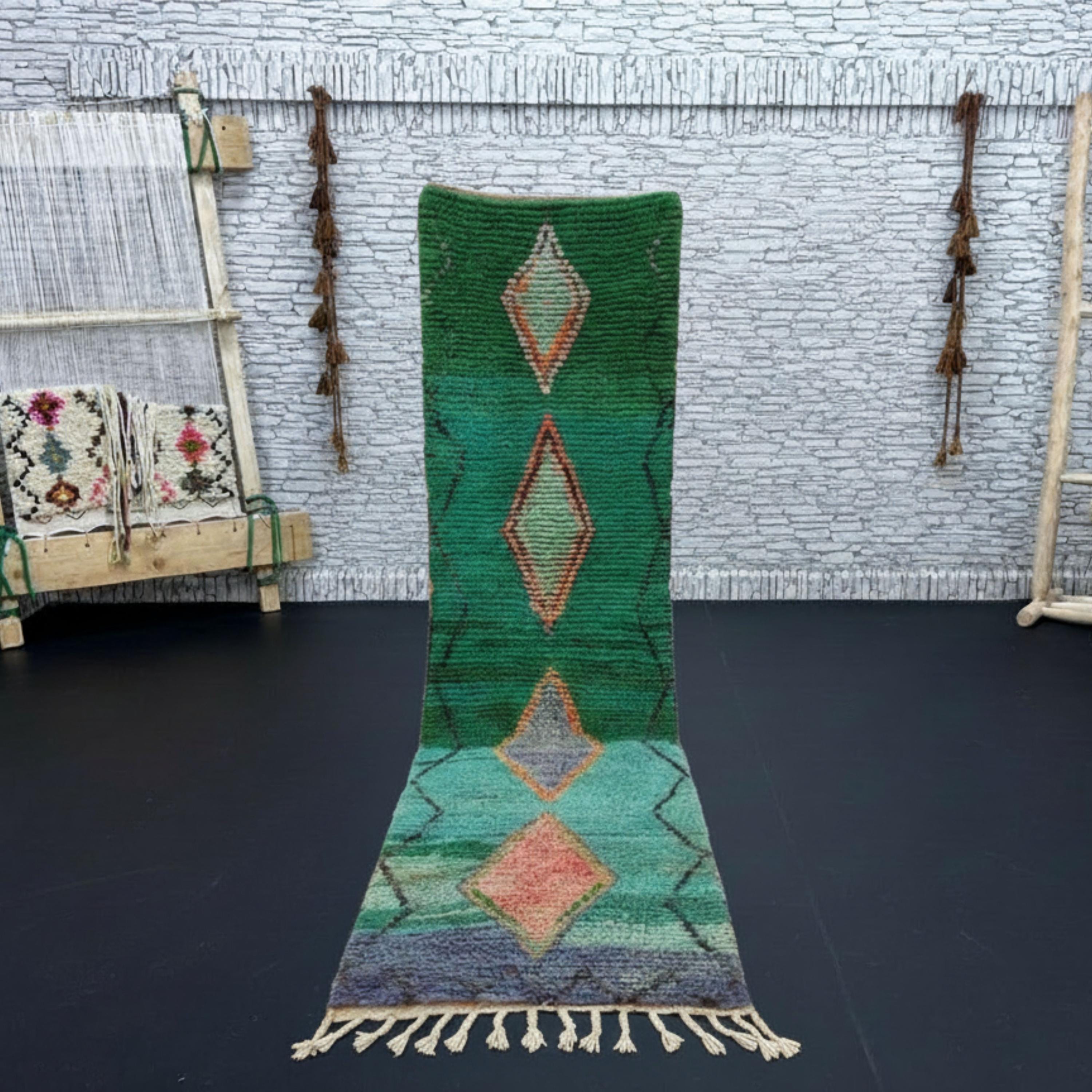 CUSTOM MOROCCAN RUNNER Rug - Handmade Abstract Hallway Rug- Authentic Moroccan Wool Rug- Narrow Morrocan Rug - Berber Runner Rug