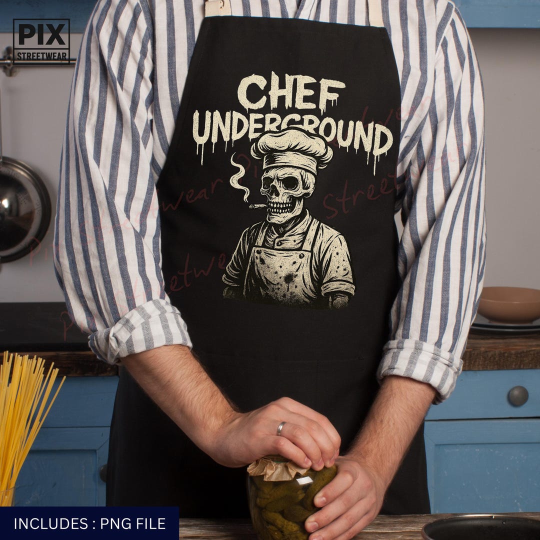 Gothic Skull Chef PNG: Dark Grunge Kitchen Art (digital Download) - Etsy