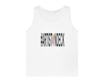 ARTISTONDECK Tank Top | Graphic Typography, Paint Palette Accent