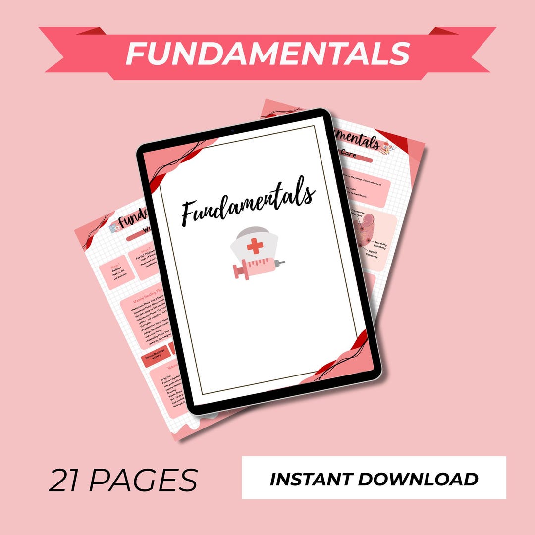 Nursing Fundamentals Notes Bundle | Student Study Guide | NCLEX Prep ...