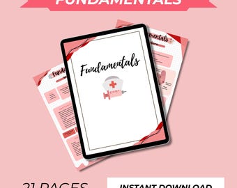 Nursing Fundamentals Notes Bundle | Student Study Guide | NCLEX Prep Notes | Nursing Study Sheets