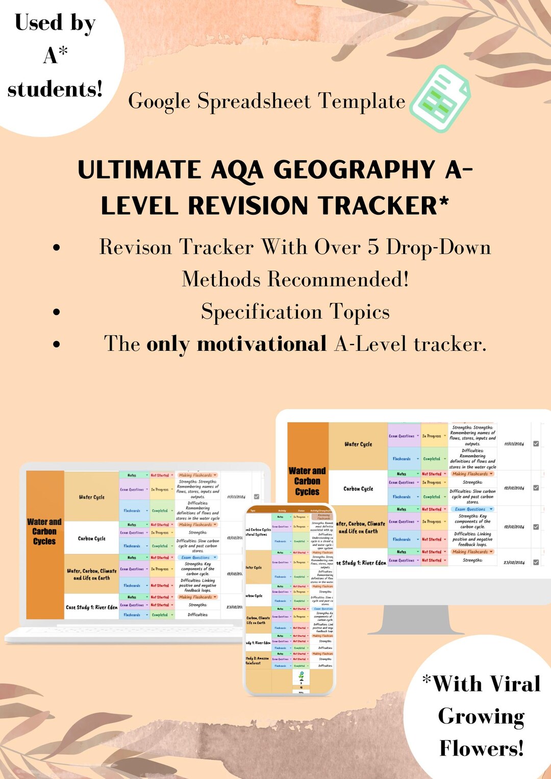 The Ultimate AQA A-level Geography Revision Tracker - Etsy