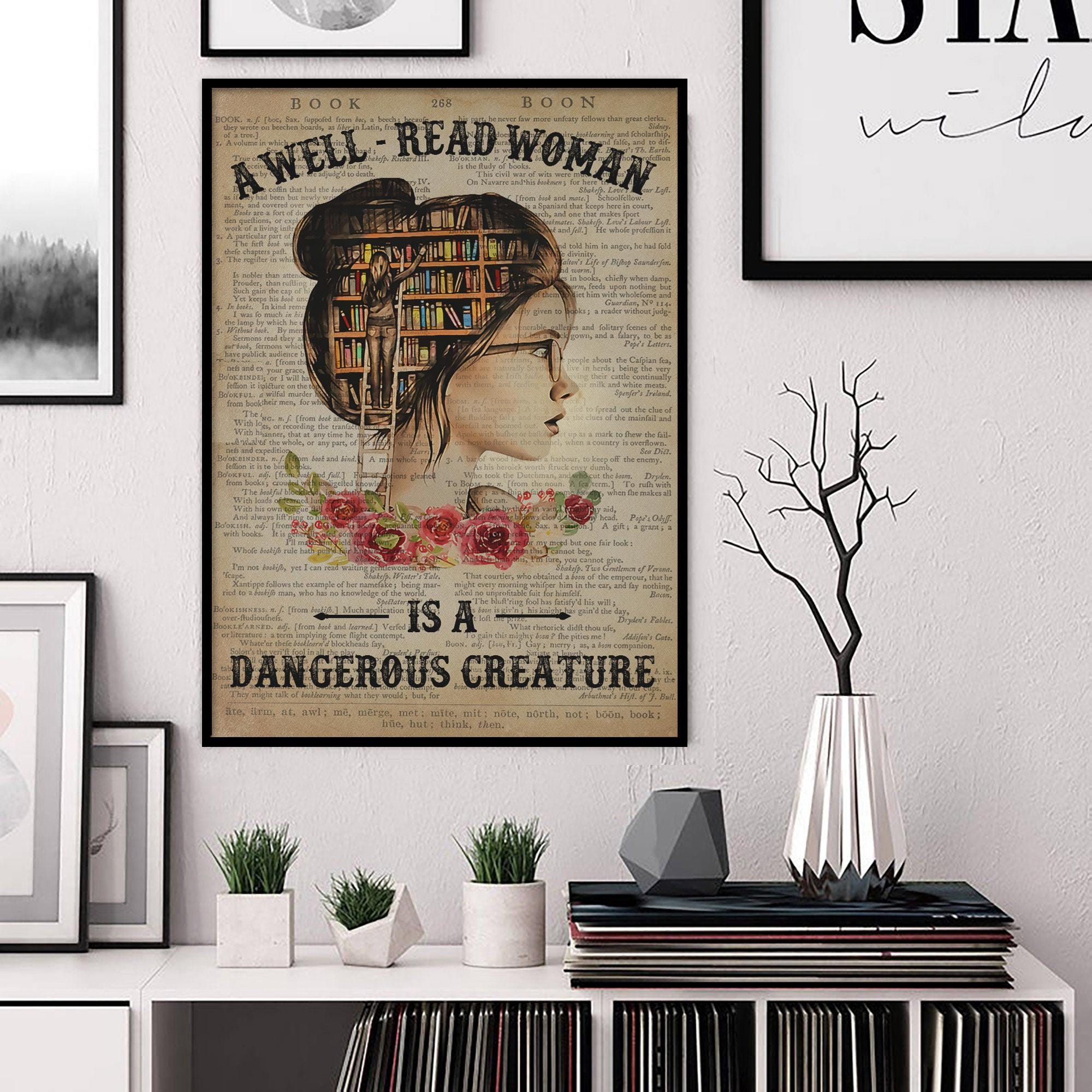 Funny Book Lover Mug - A Well-Read Woman Is A Dangerous Creature 11oz Novelty Cup